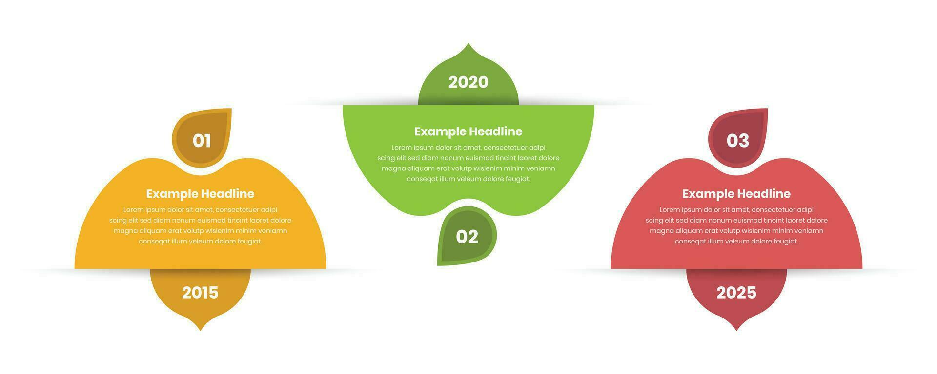 Facile étape infographie présentation modèle avec tranché effets vecteur