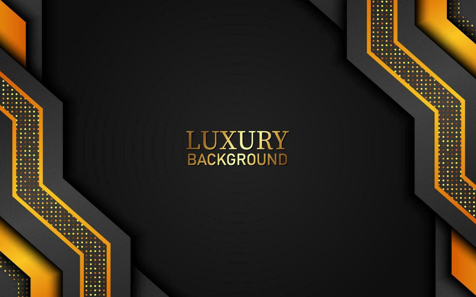 luxe Contexte moderne minimaliste diagonale noir avec brillant d'or vecteur