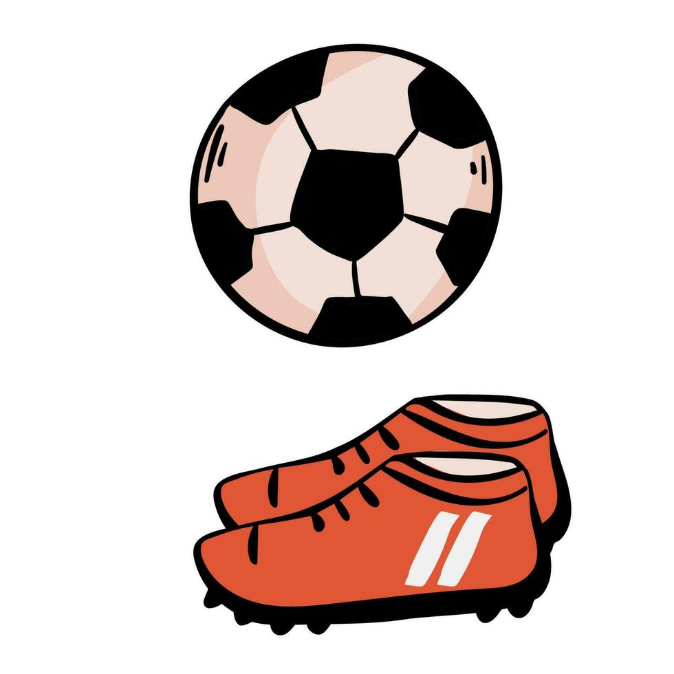 une vecteur illustration de football bottes avec goujons pour poignée. football bottes. Football bottes