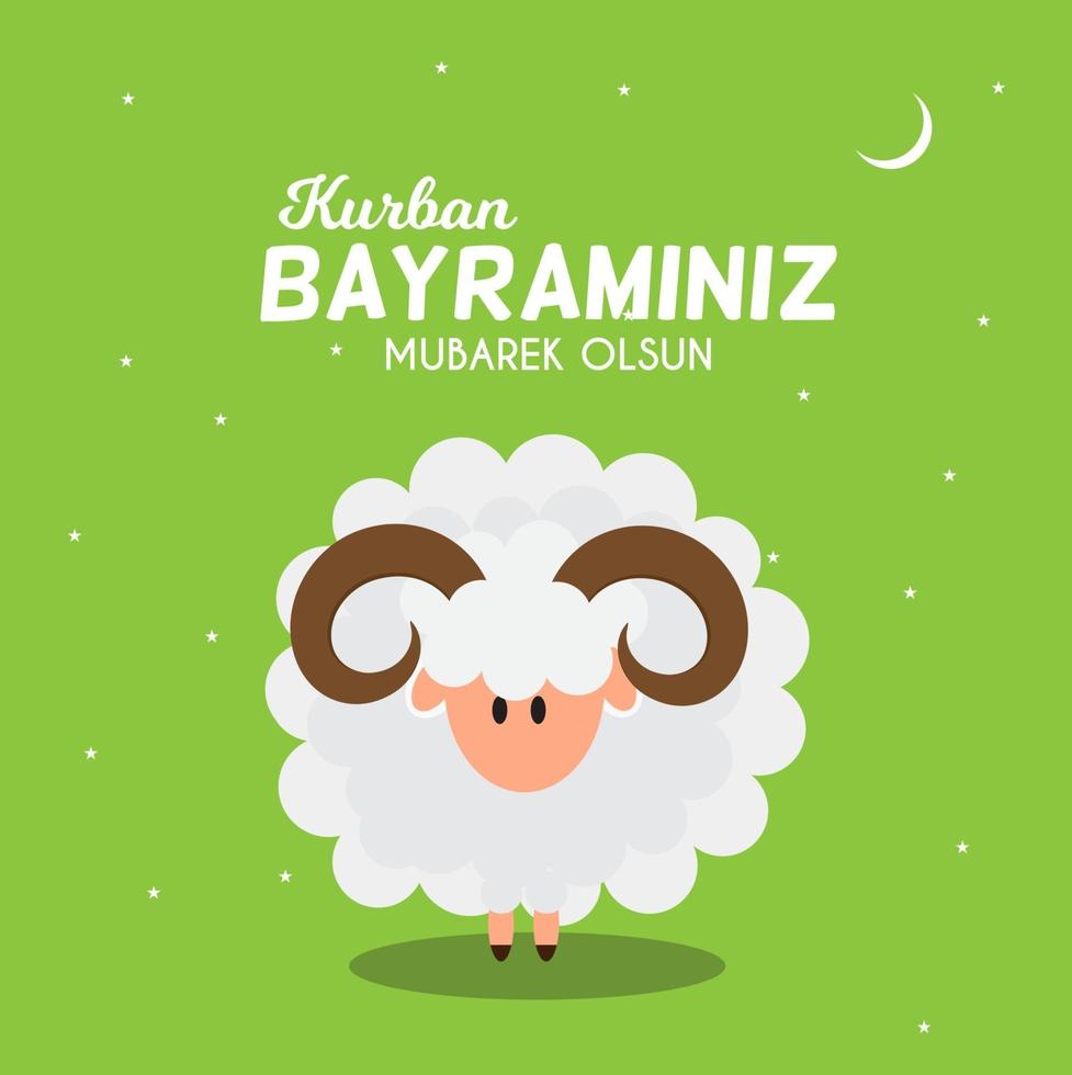 eid al adha kurban bayrami festival musulman du sacrifice vecteur