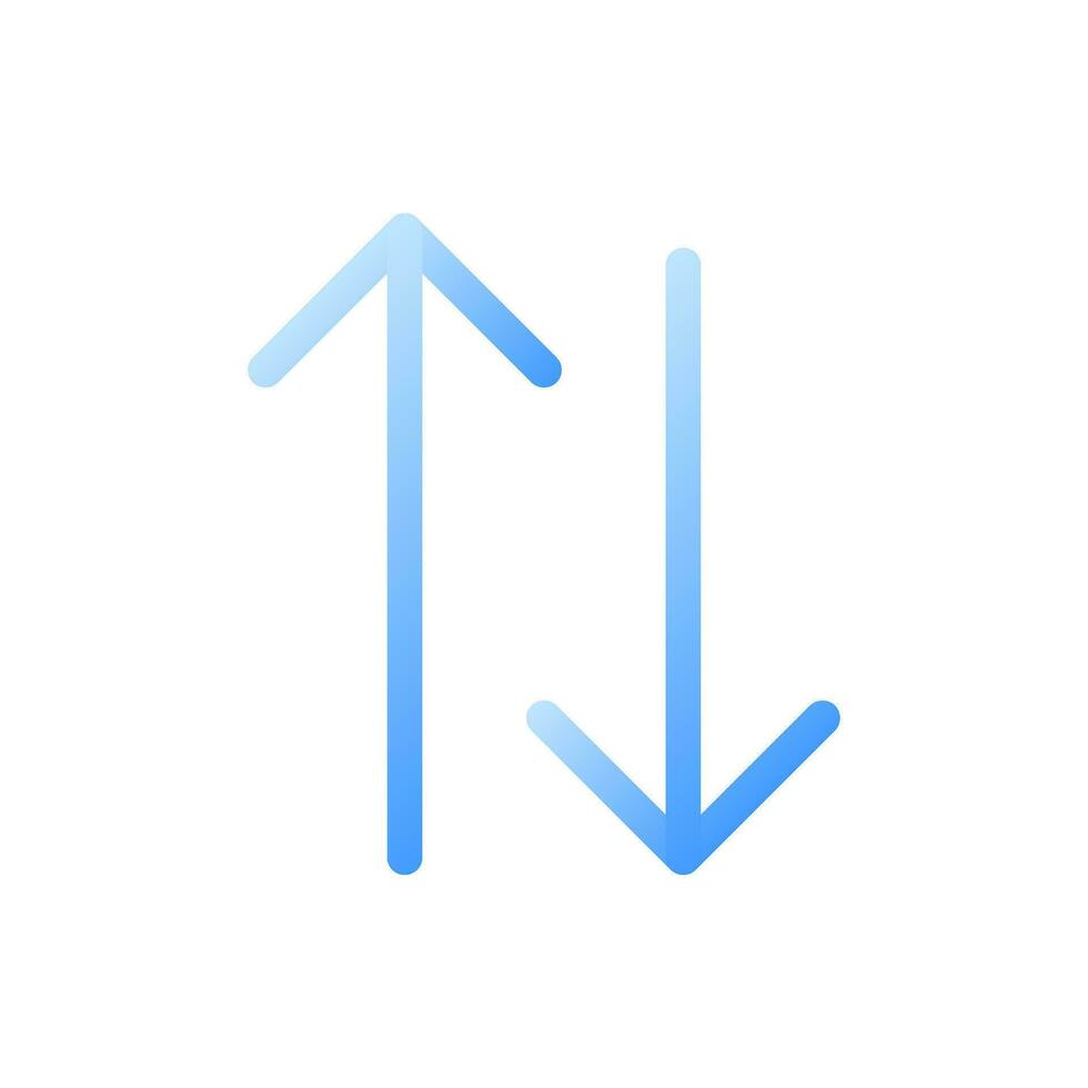 deux façon circulation flèches plat pente bicolore ui icône. atteindre destination. route signe. conduite auto. Facile rempli pictogramme. interface graphique, ux conception pour mobile application. vecteur isolé rgb illustration