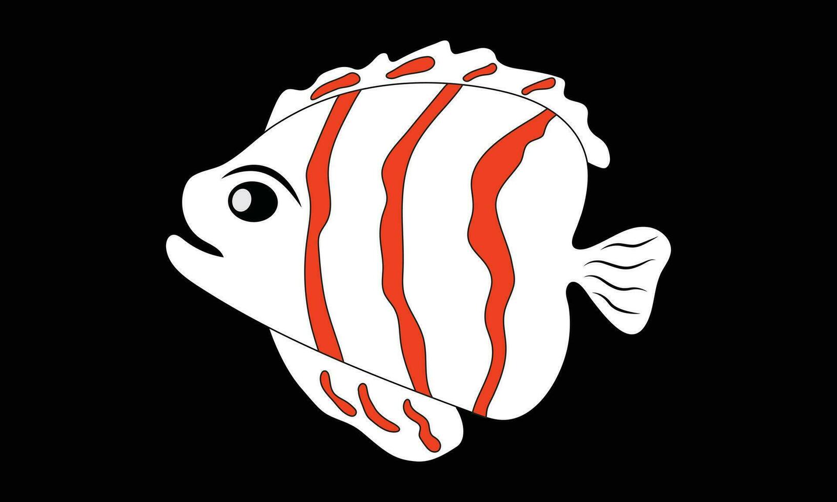 mignonne tropical poisson - une image pour coloration. vecteur linéaire poisson - animal conception élément. aquarium poisson - animal de compagnie. contour. main dessin poisson vecteur illustration