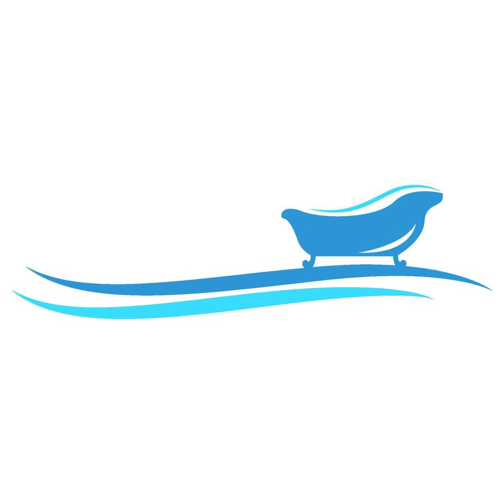 baignoire logo icône conception vecteur