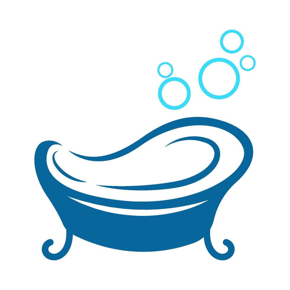 baignoire logo icône conception vecteur