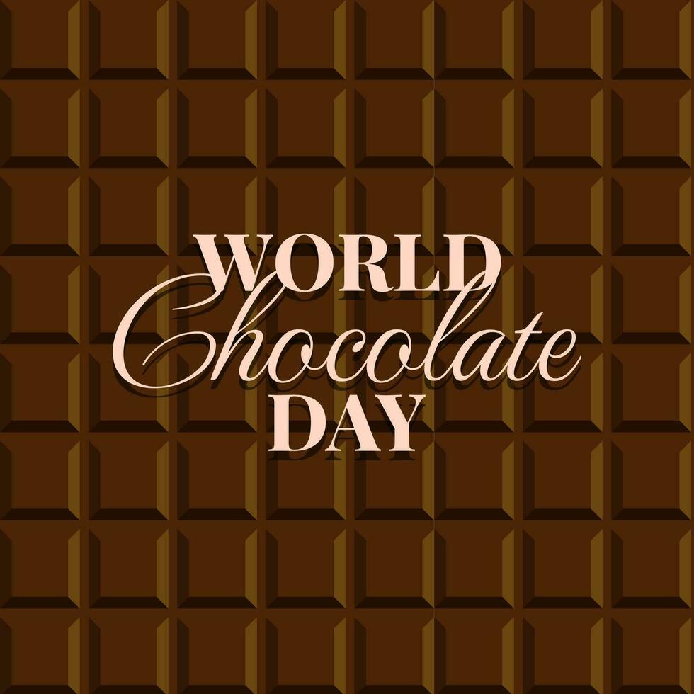 monde Chocolat jour, illustration conception de salutation affiche ou social médias Publier pour monde Chocolat journée vecteur