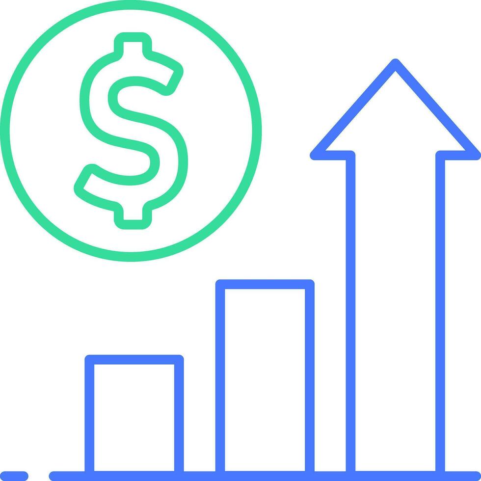 icône de ligne de profit financier vecteur