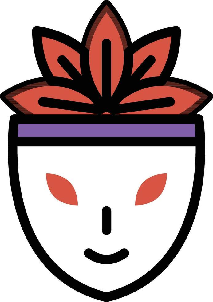 illustration vectorielle de masque de carnaval sur fond.symboles de qualité premium.icônes vectorielles pour le concept et la conception graphique. vecteur