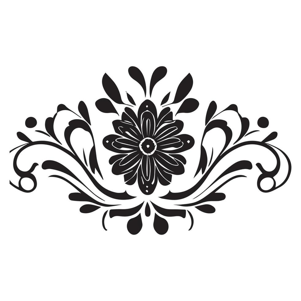fleur conception vecteur illustration noir Couleur