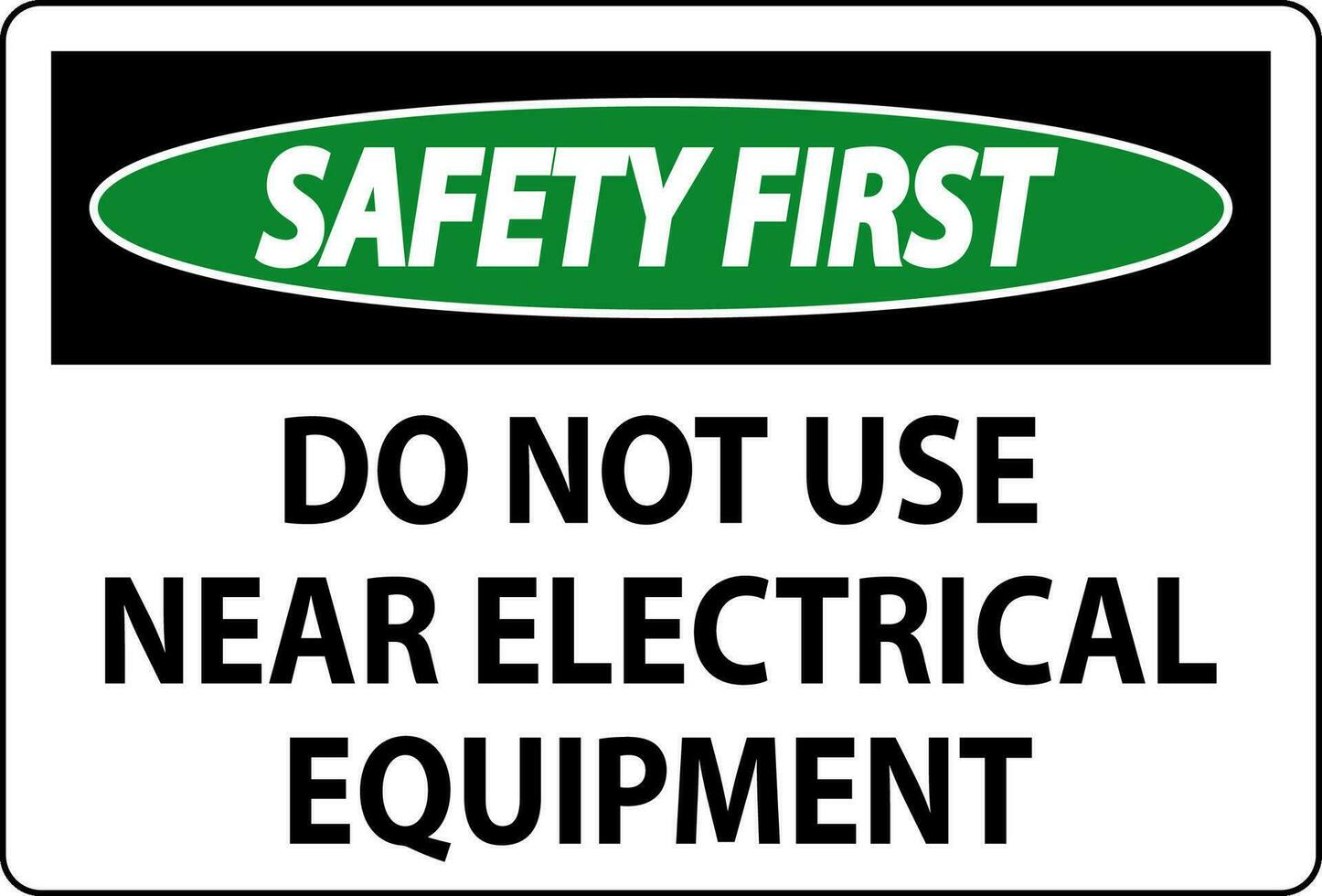 sécurité premier faire ne pas utilisation près électrique équipement vecteur