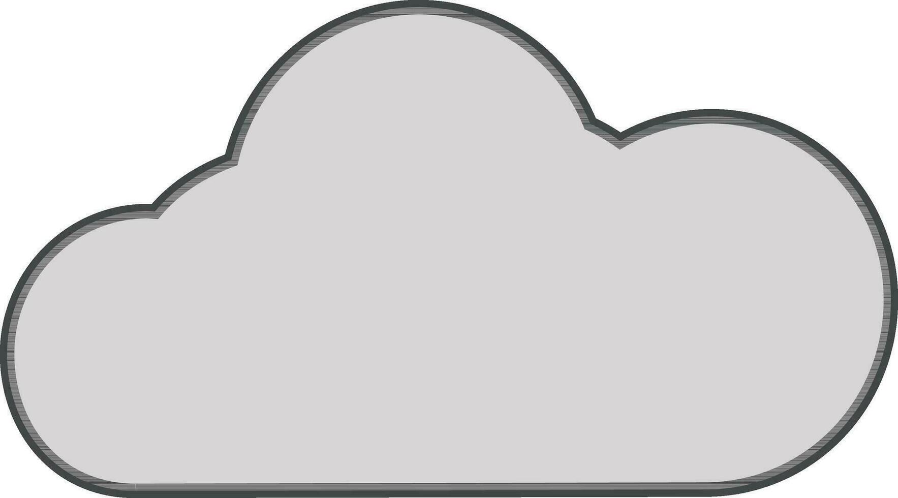 plat illustration de une nuage. vecteur