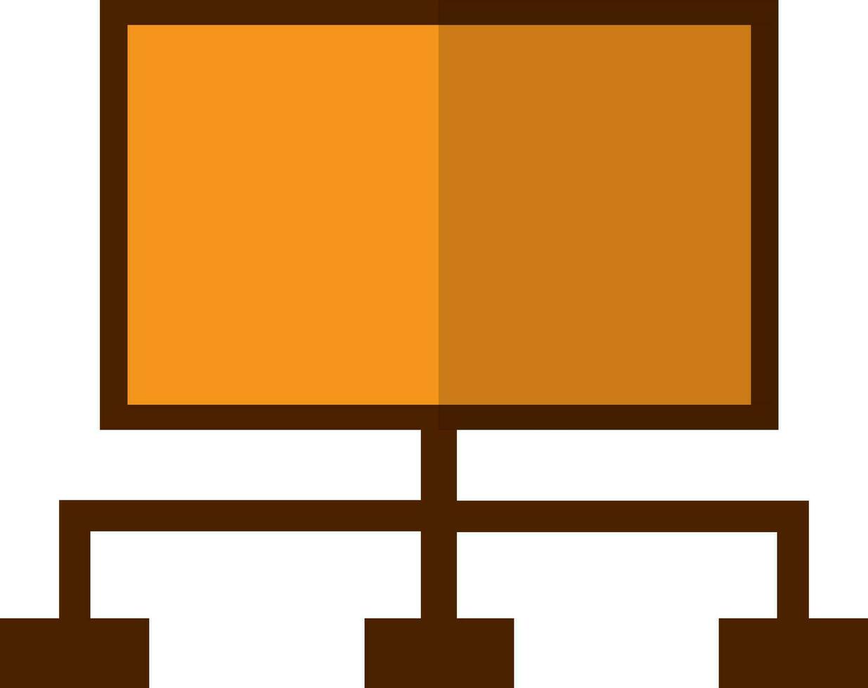 serveur dans marron et Orange couleur. vecteur