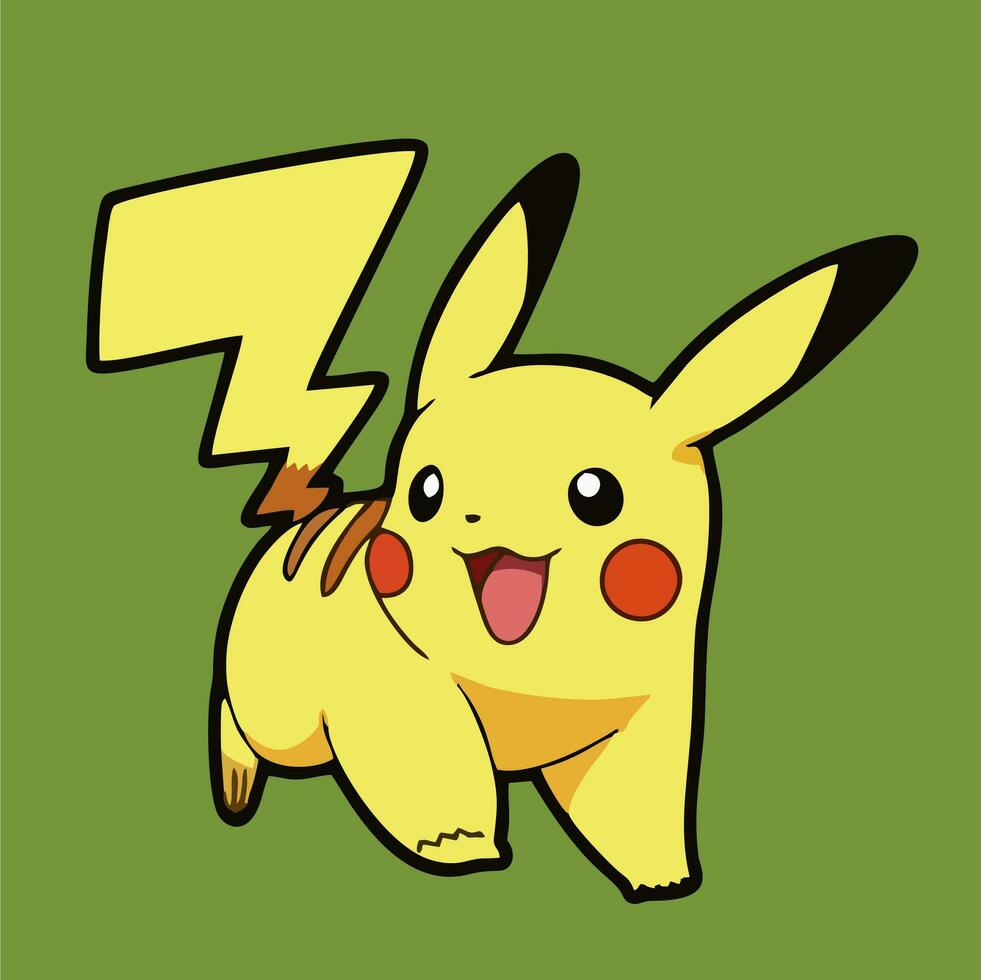 Pikachu vecteur art ou vecteur illustration sur pickachu