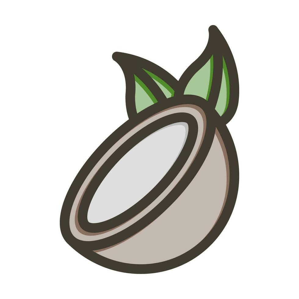 conception d'icône de noix de coco vecteur
