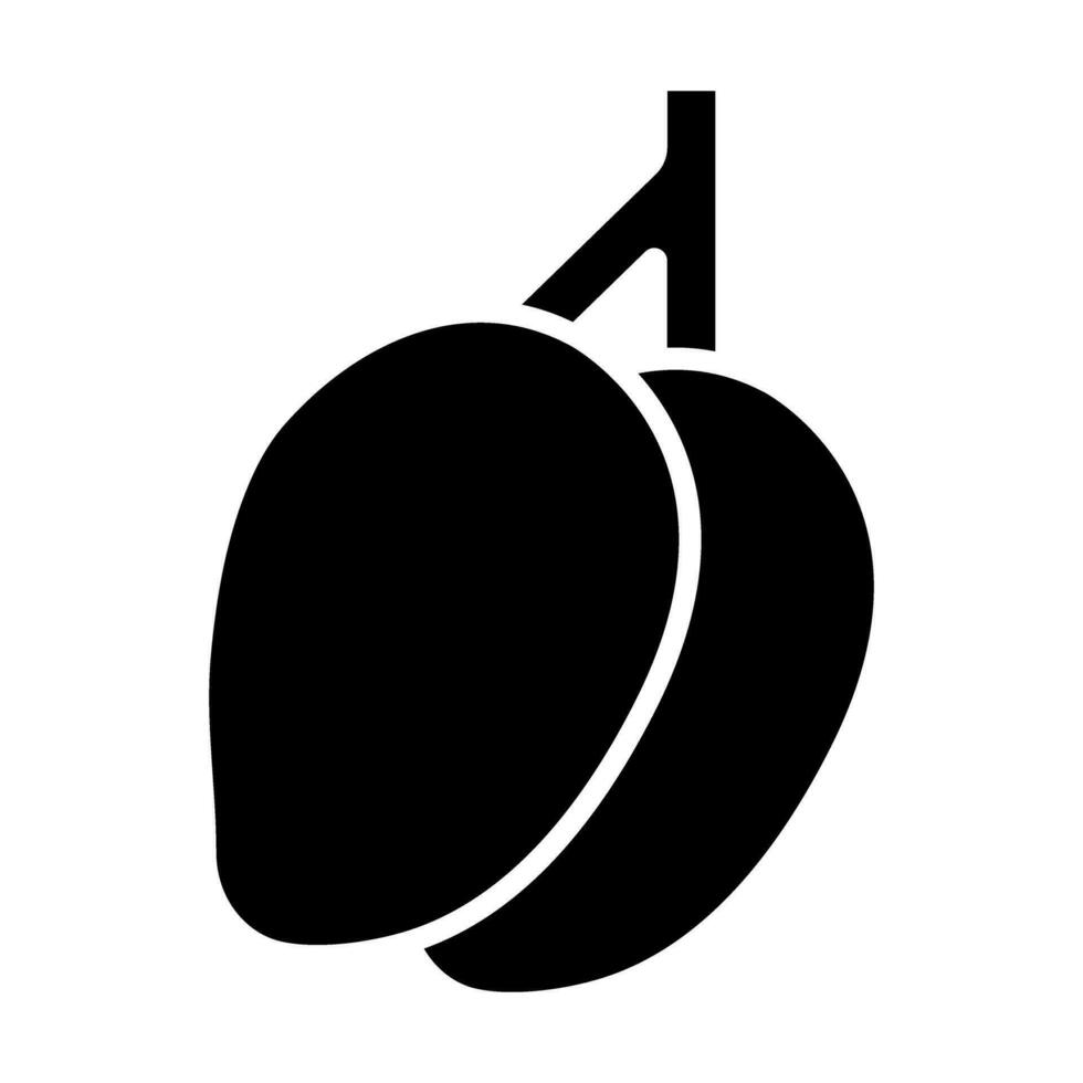 conception d'icône de mangue vecteur