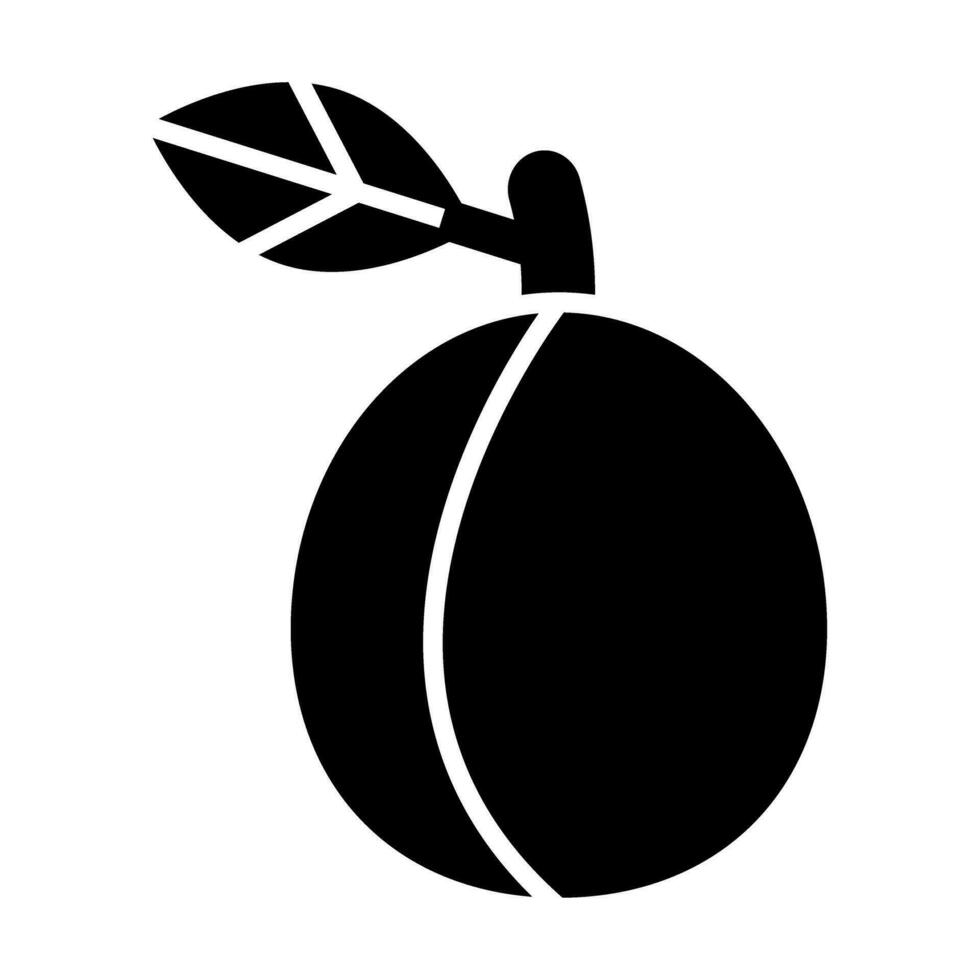 conception d'icône de prune vecteur