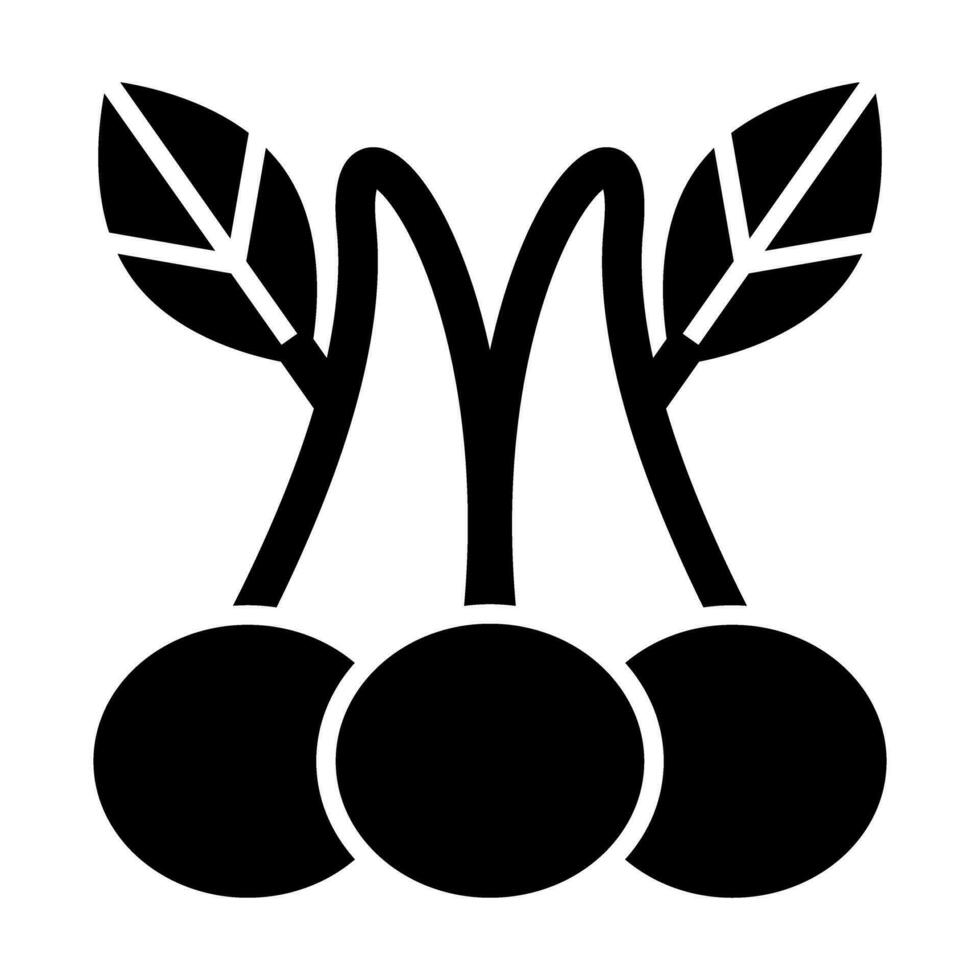 conception d'icône de cerise bing vecteur