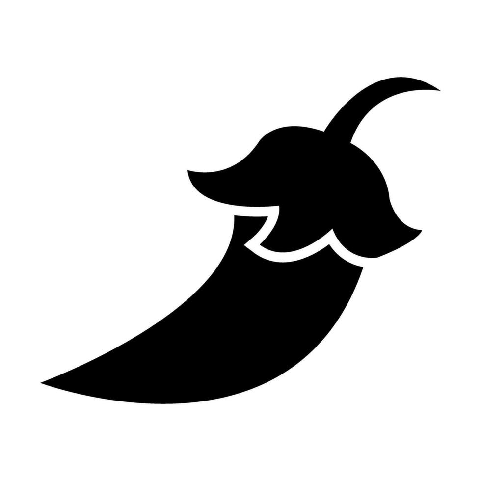 Chili glyphe icône conception vecteur