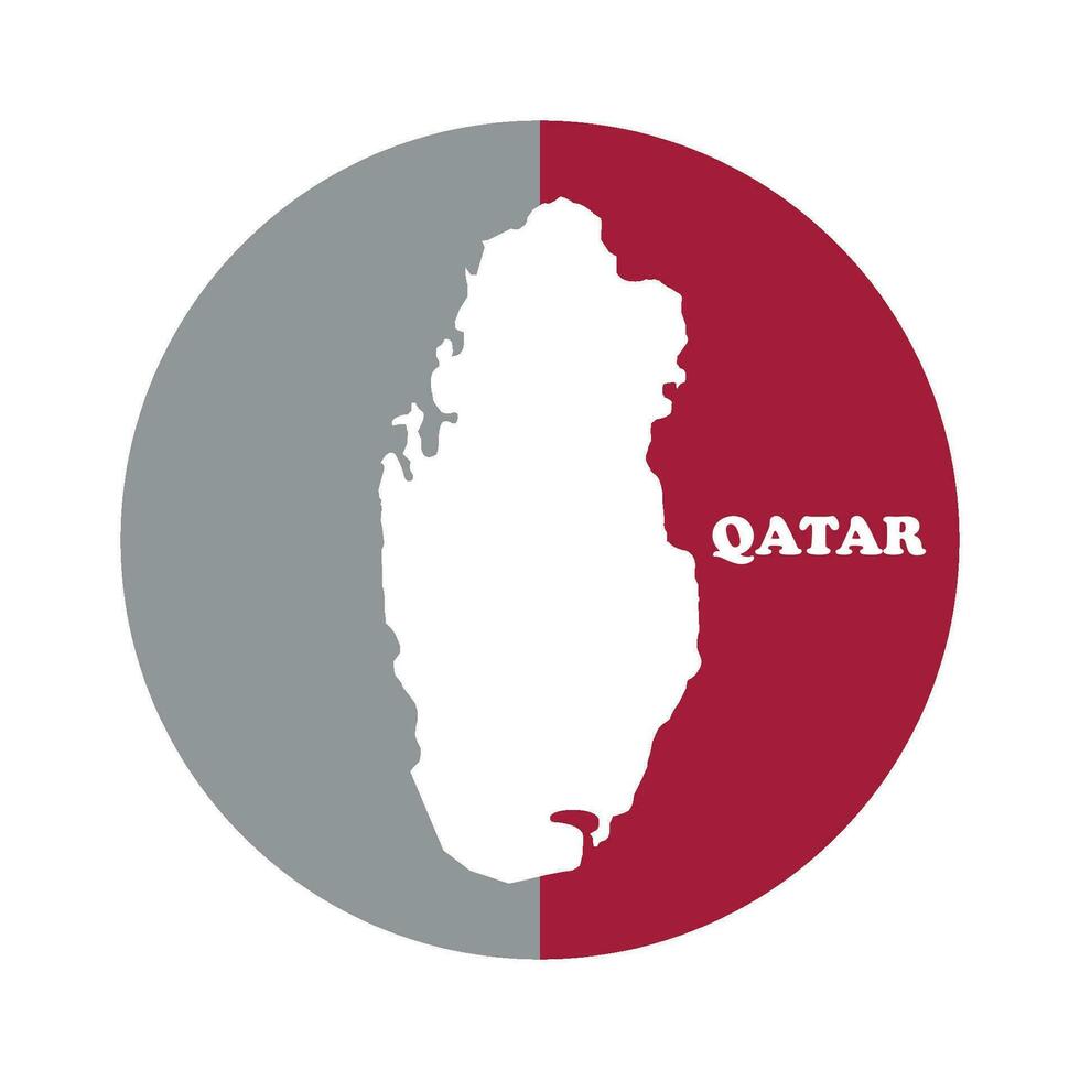 Qatar carte icône vecteur