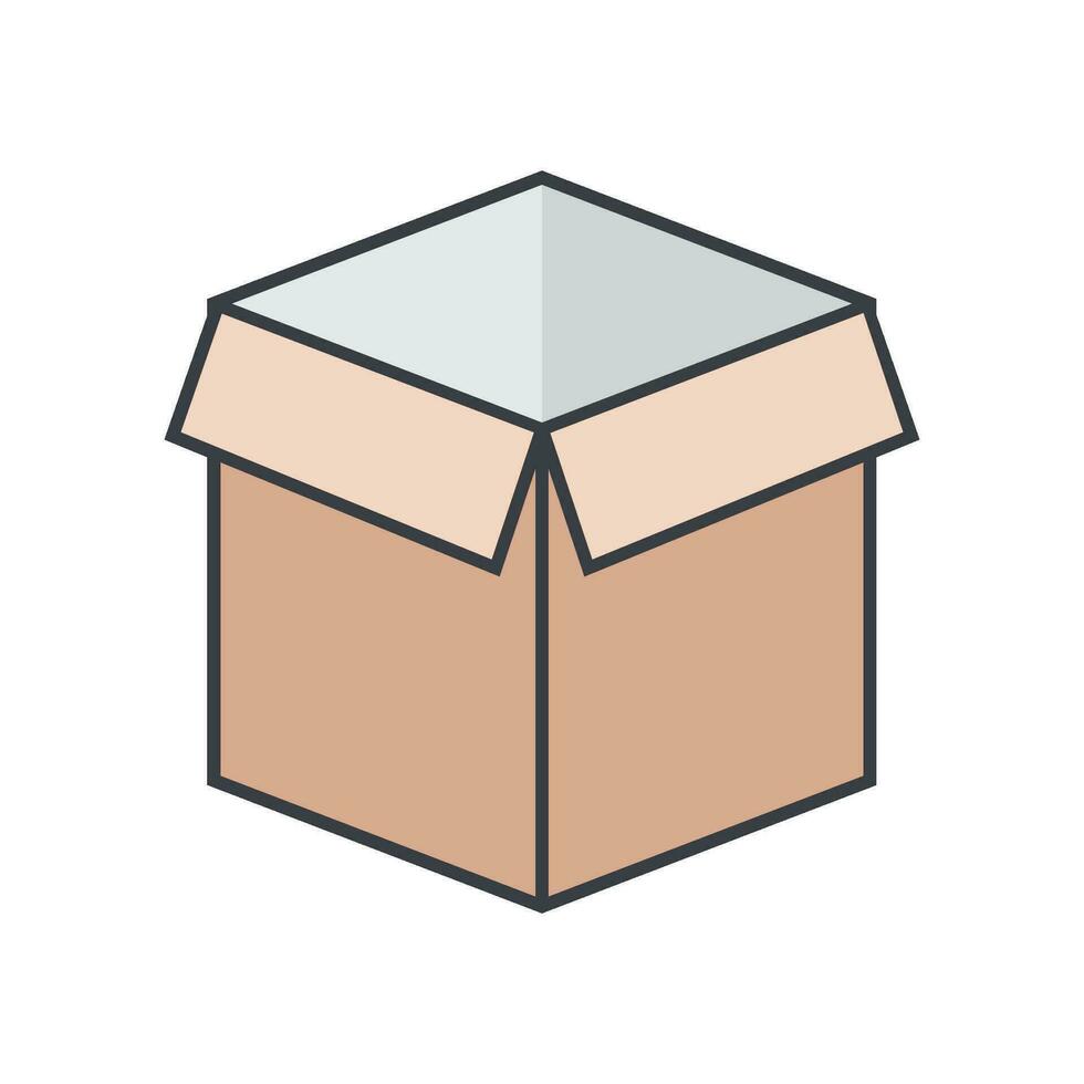 icône de boîte en carton vecteur