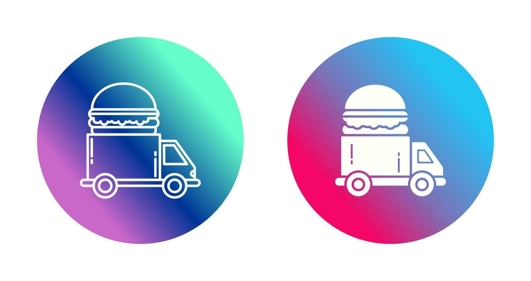 icône de vecteur de camion de restauration rapide
