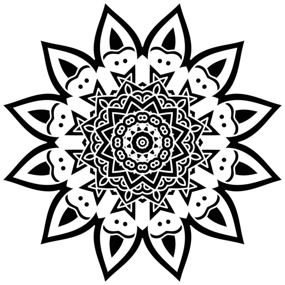 mandala. ethnique décoratif élément. main tiré toile de fond. Islam, arabe, Indien, ottoman motifs. vecteur