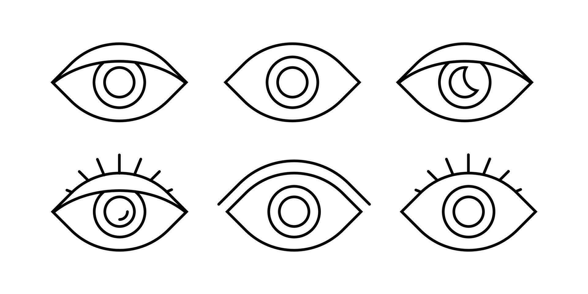 ensemble de œil symbole élément vecteur