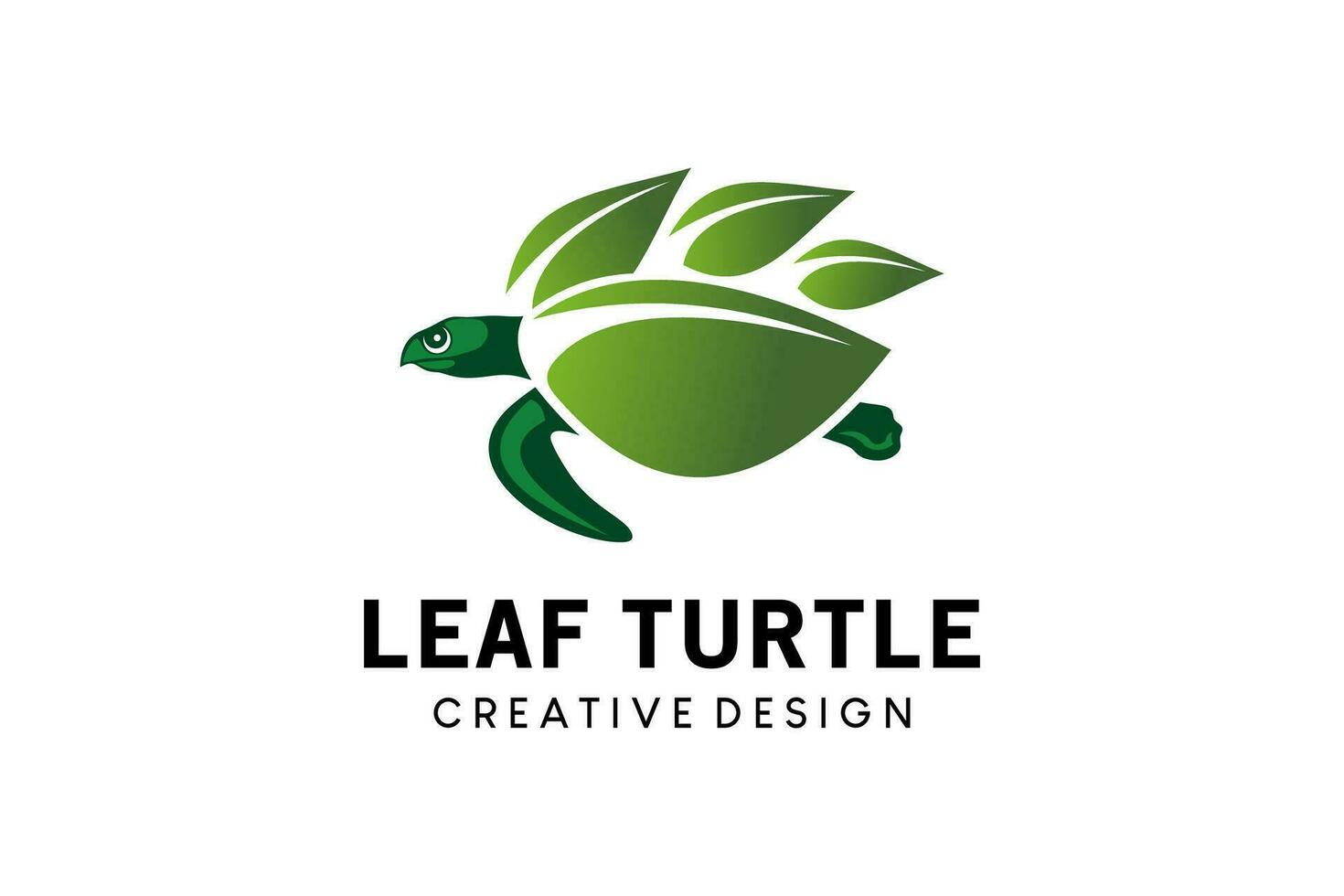 la nature feuille tortue logo conception Créatif concept vecteur