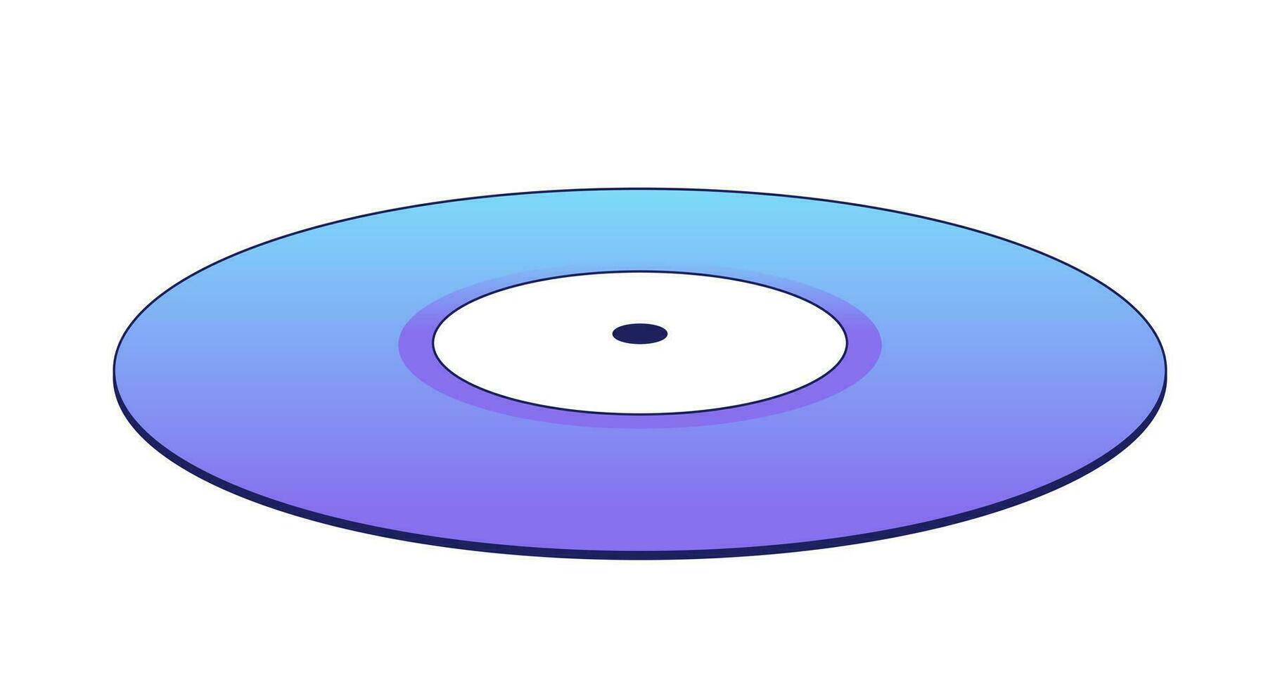 vinyle record plat vecteur dessin animé icône. CD compact disque. Années 70 disco. rétro style. éditorial, magazine place illustration. coloré objet isolé sur blanche. modifiable 2d Facile dessin, graphique conception