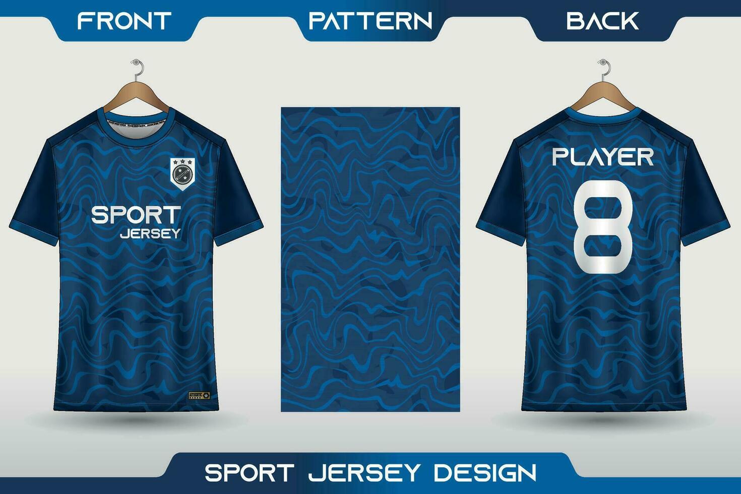 des sports Jersey et T-shirt modèle des sports Jersey conception. des sports conception pour football, courses, jeu Jersey. avec devant, retour vue et modèle. vecteur