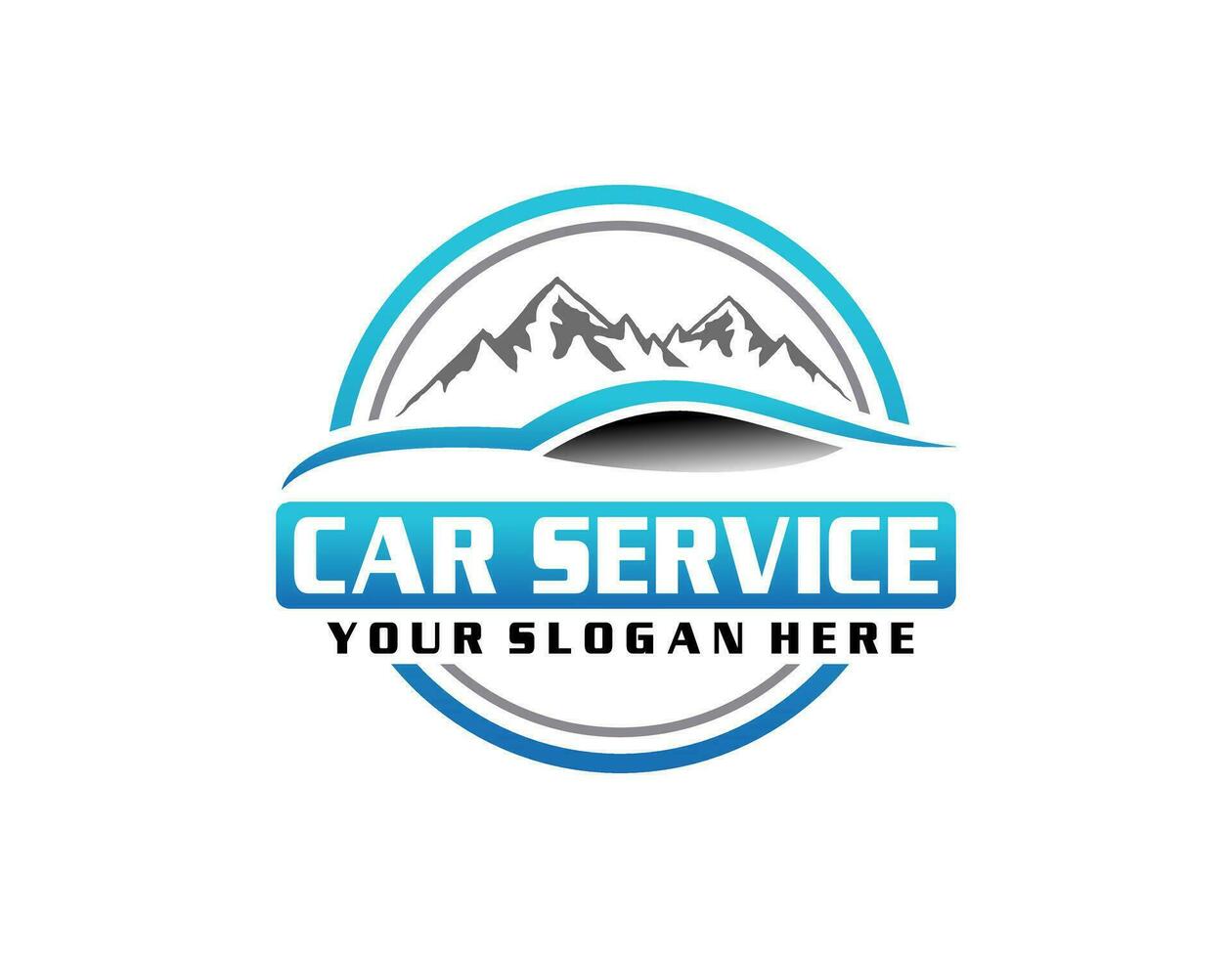 illustration de voiture de location logo, emblème, badges isolé sur noir arrière-plan, foncé logo avec attrayant Couleur pente. vecteur