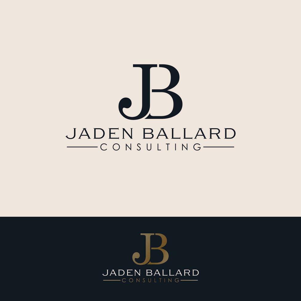 Jaden ballard consultant vecteur logo conception. des lettres j et b logotype. initiales jb logo modèle.