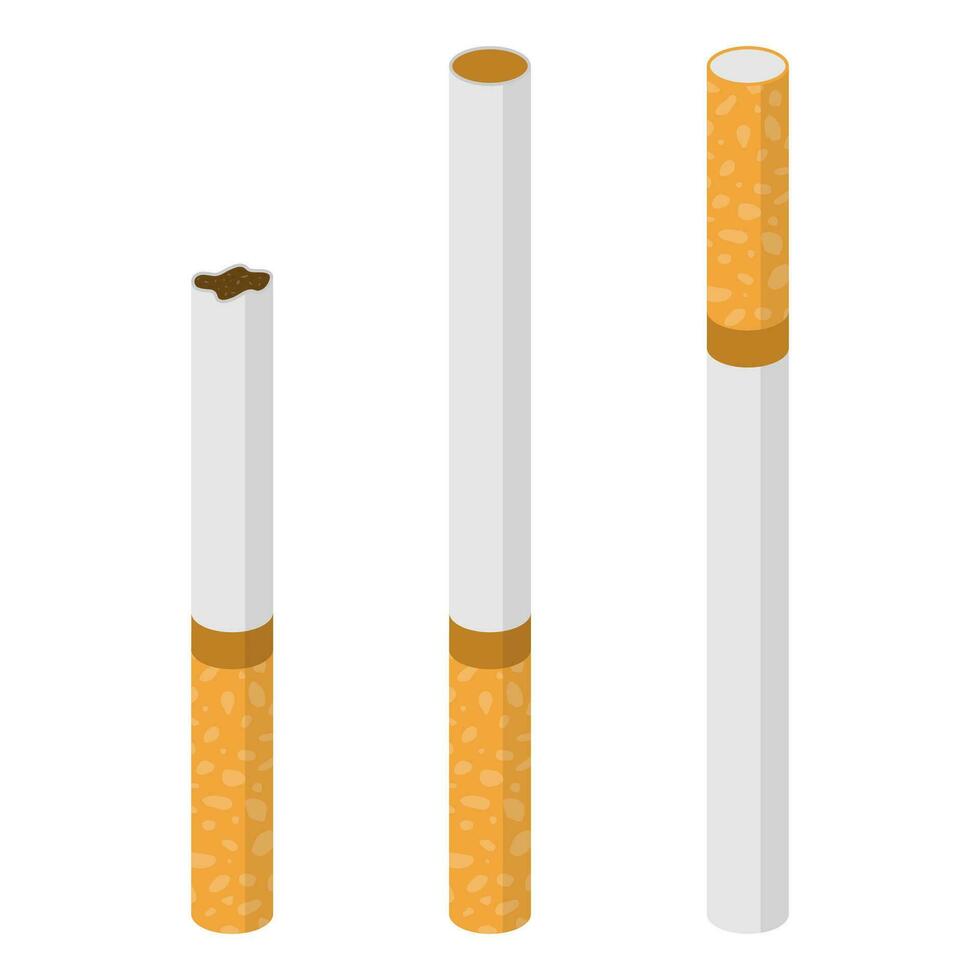 ensemble de cigarettes. vecteur illustration.