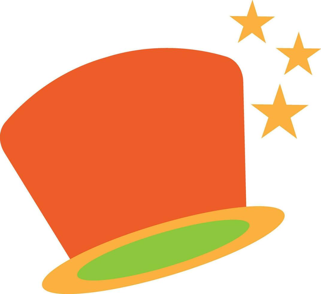 illustration de Orange la magie chapeau. vecteur