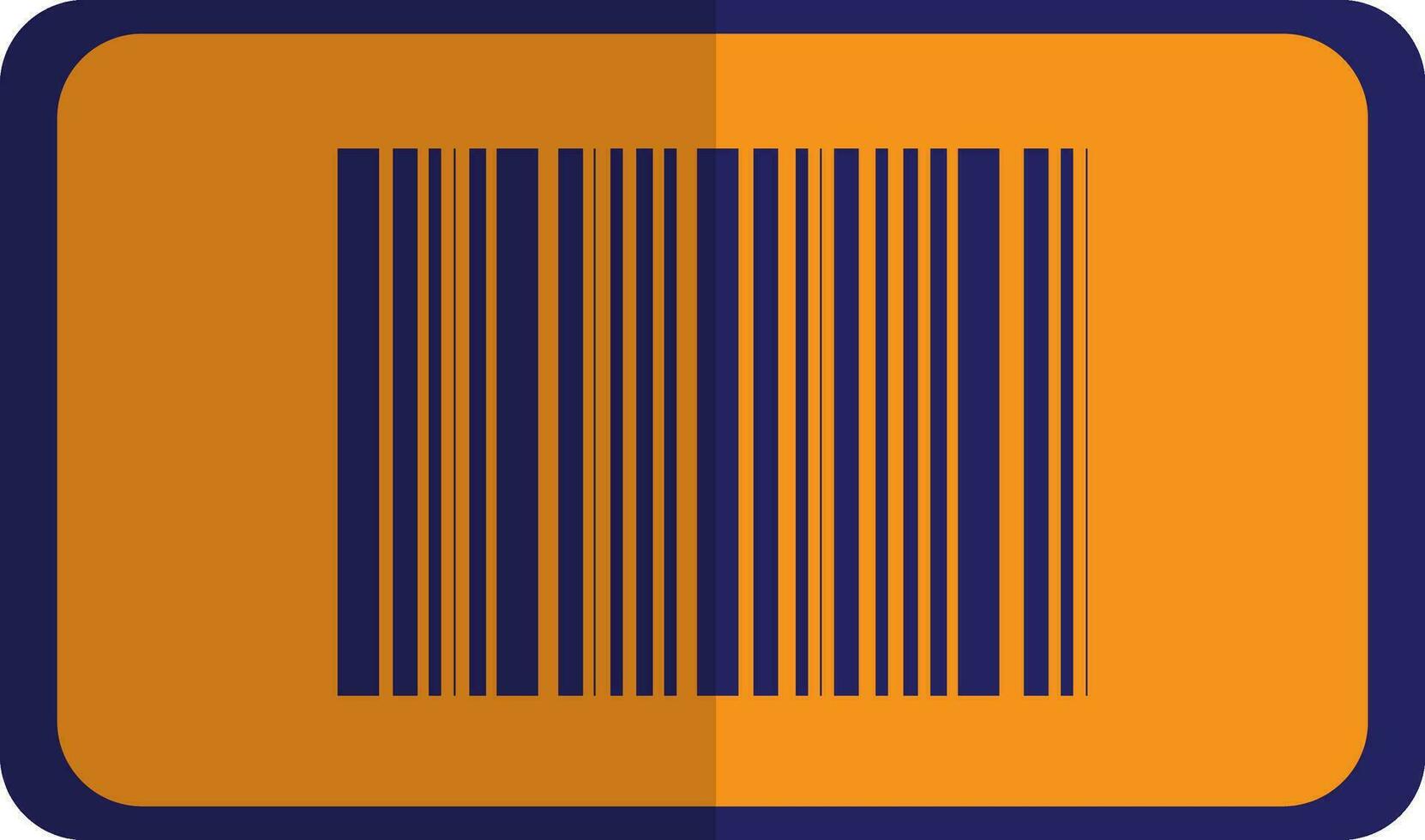 illustration de une code à barre dans bleu et Jaune couleur. vecteur