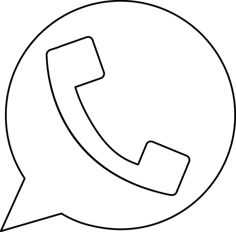 WhatsApp logo dans noir ligne art illustration. vecteur