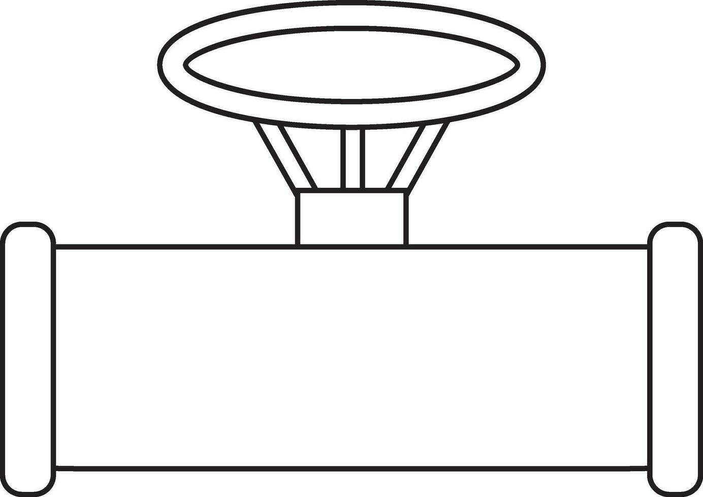illustration de une soupape fabriqué par noir ligne art. vecteur