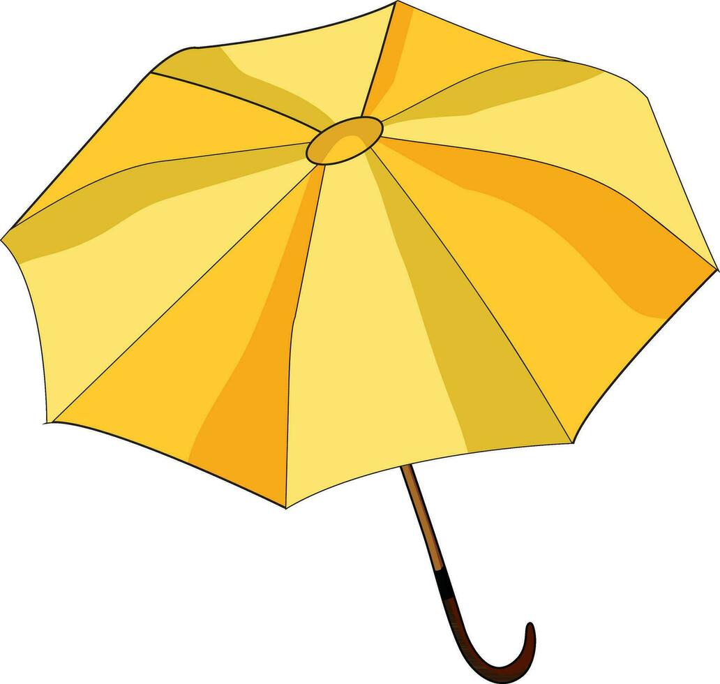 illustration de Jaune parapluie. vecteur