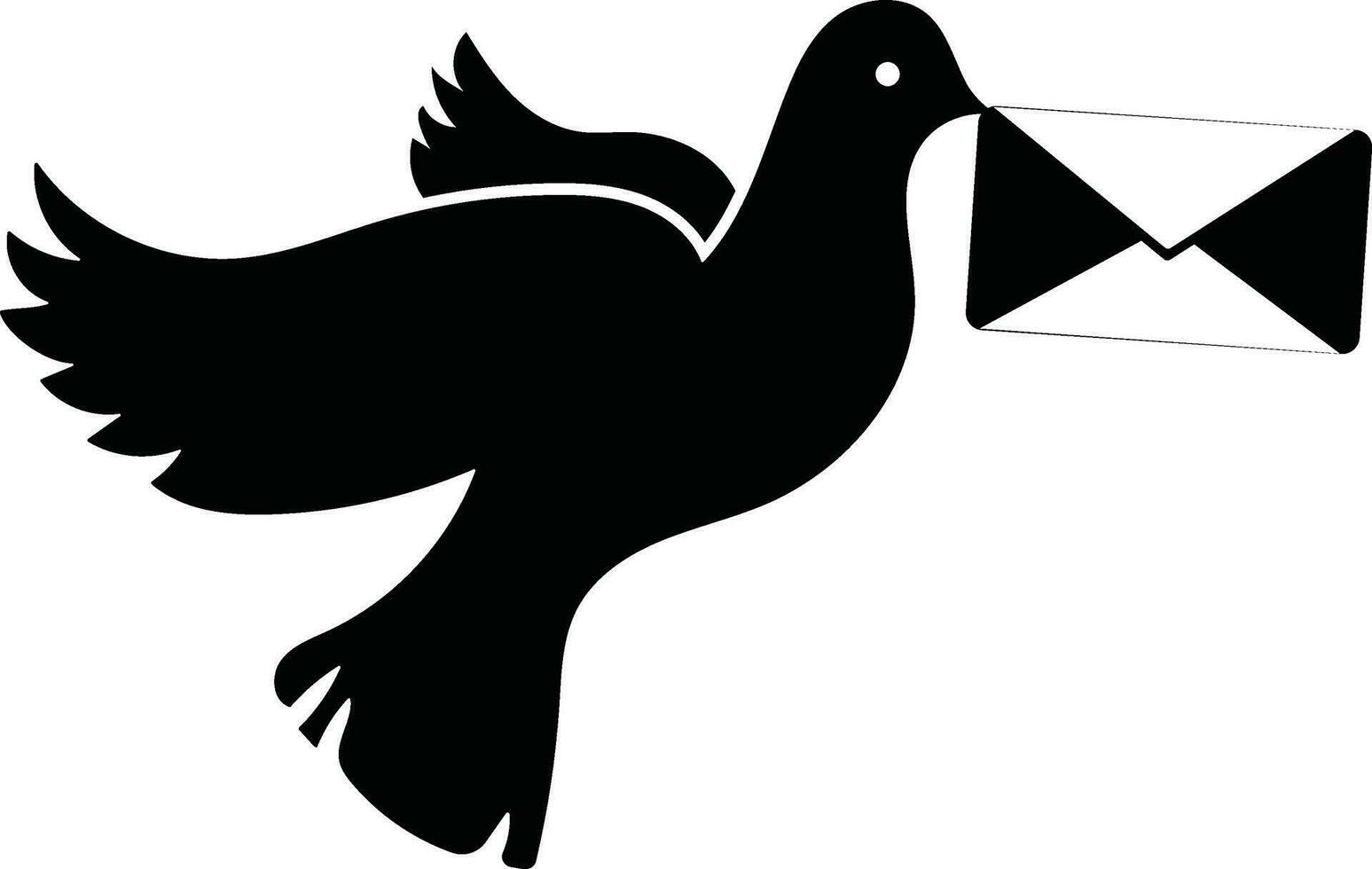icône de en volant oiseau avec lettre. vecteur