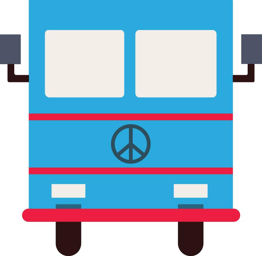 icône de autobus avec paix signe. vecteur
