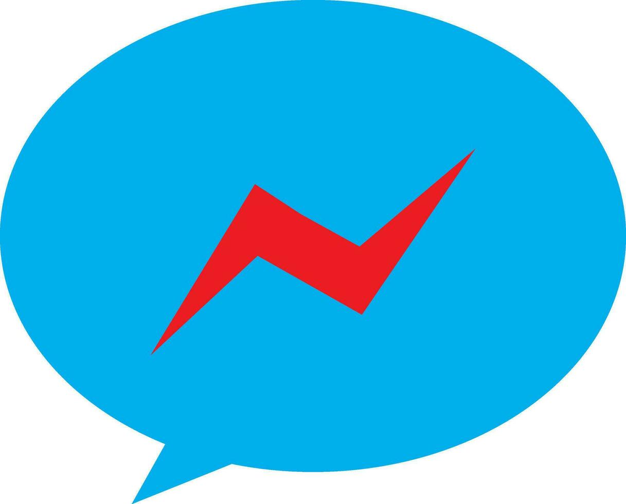 rouge et bleu Facebook Messager logo. vecteur