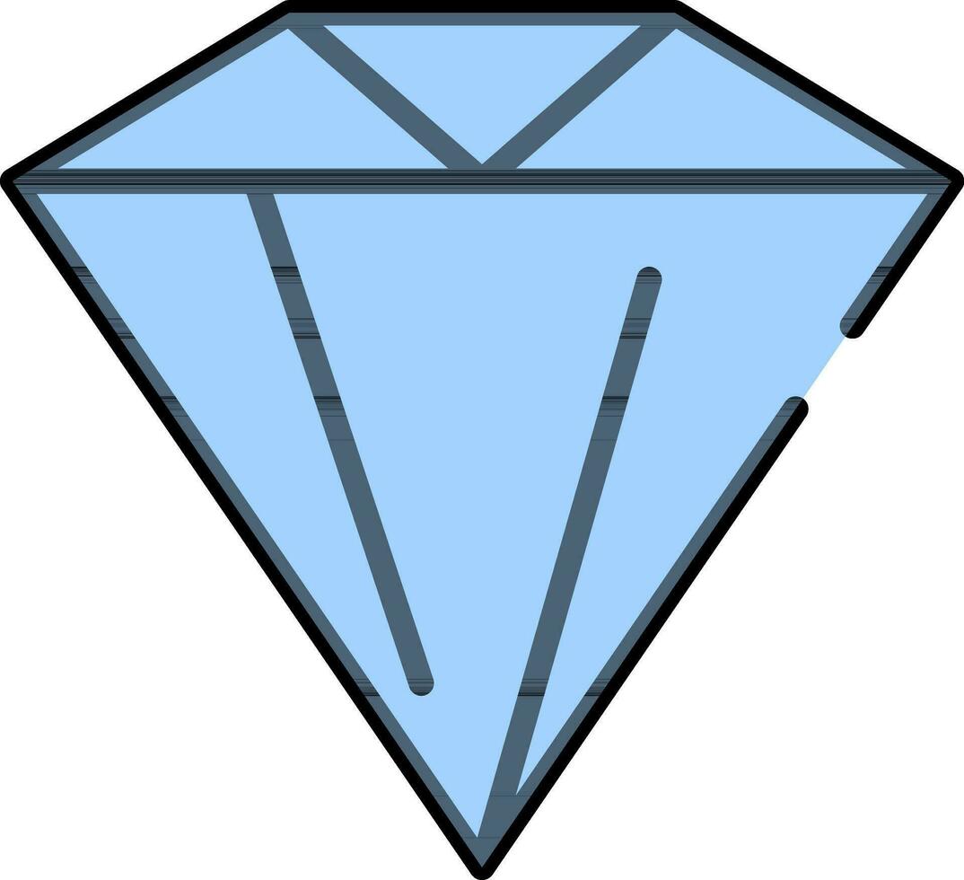 plat illustration de diamant. vecteur