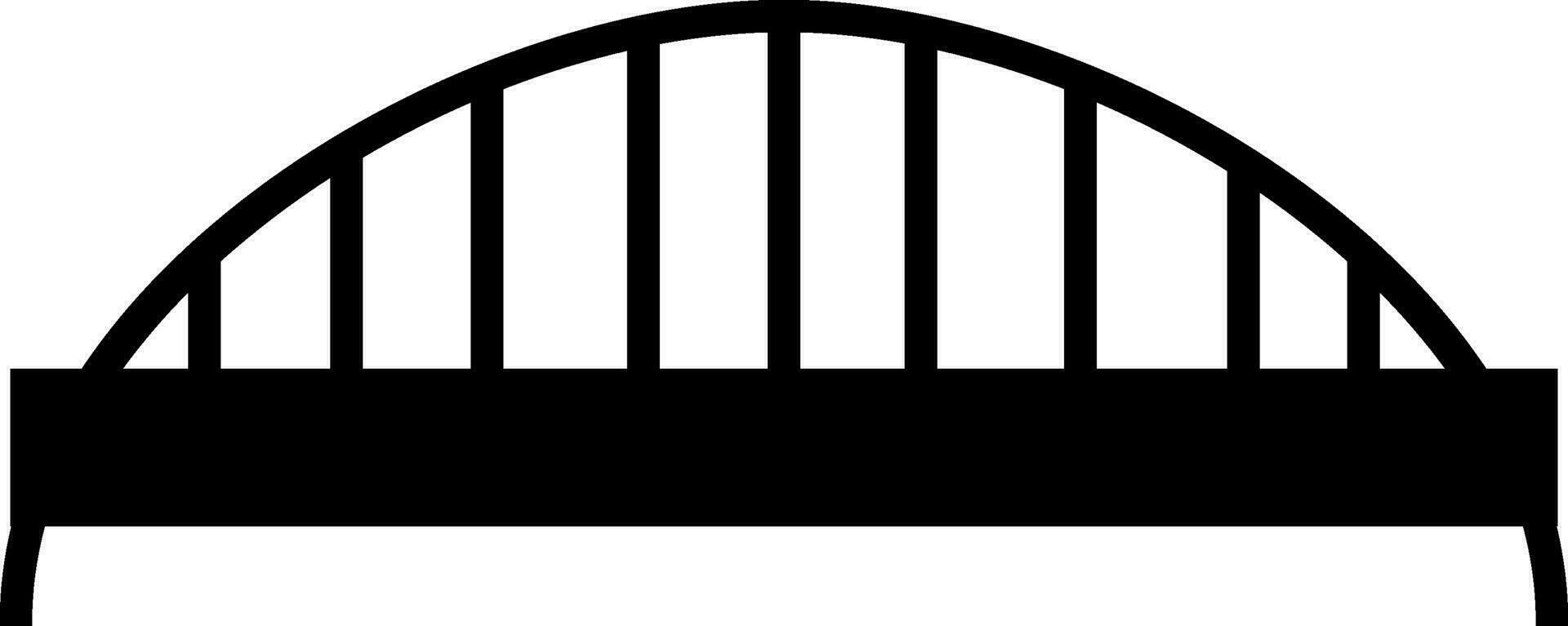 illustration de pont dans noir couleur. vecteur