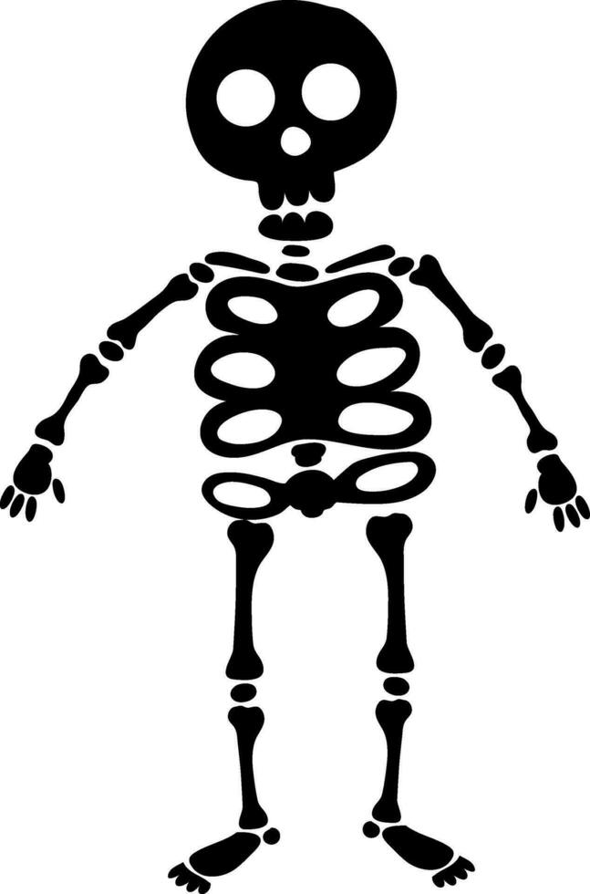 illustration de noir Humain squelette. vecteur