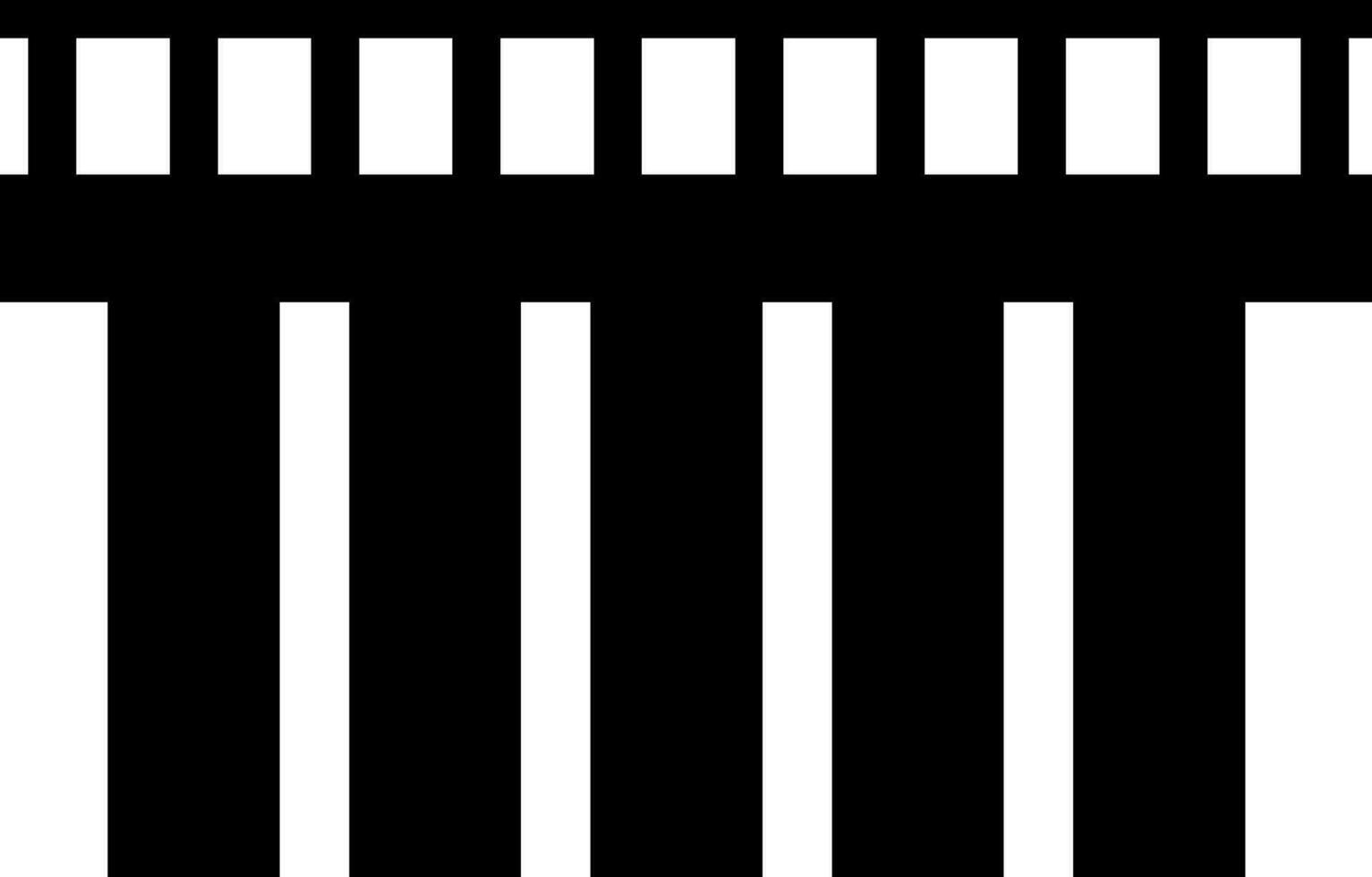 plat style illustration de pont dans noir couleur. vecteur