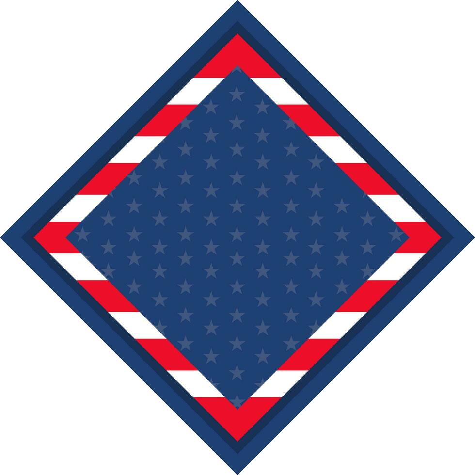 Vide Cadre dans américain drapeau couleurs. vecteur