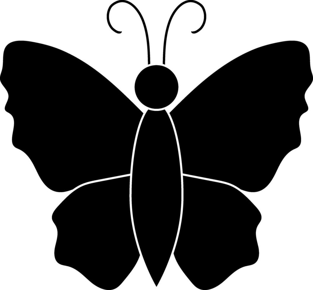 illustration de papillon icône pour agriculture avec noir style. vecteur