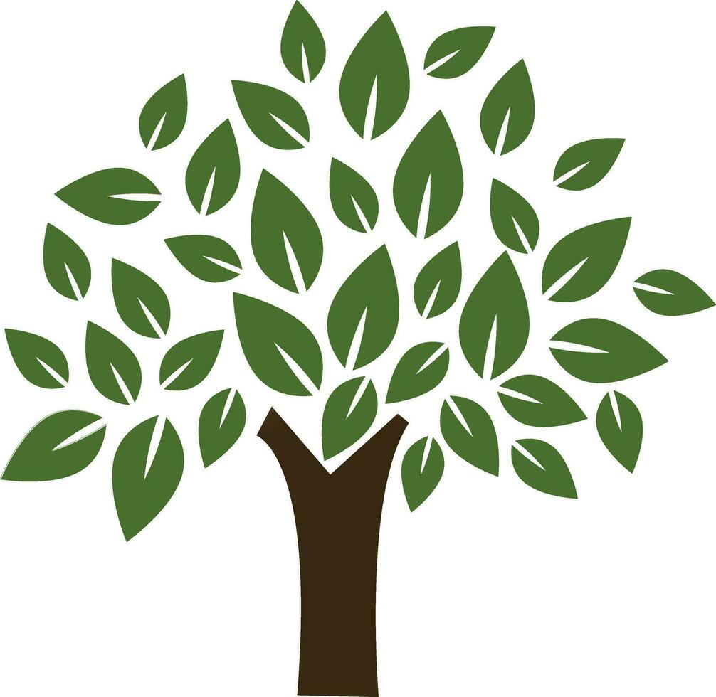 vert arbre icône ou symbole. vecteur