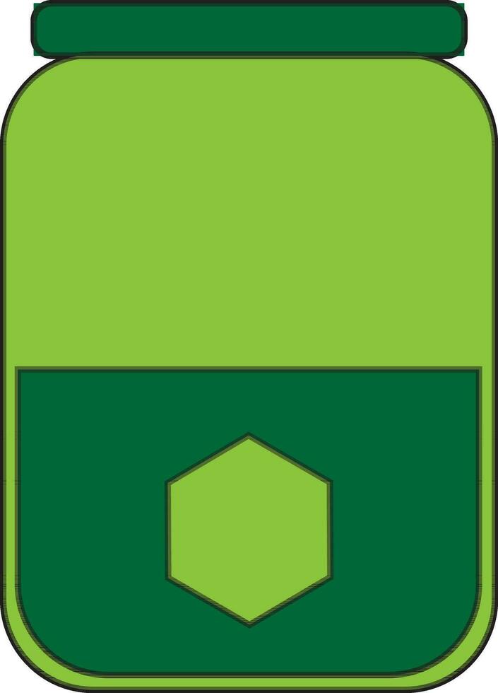 illustration de vert récipient dans plat style. vecteur