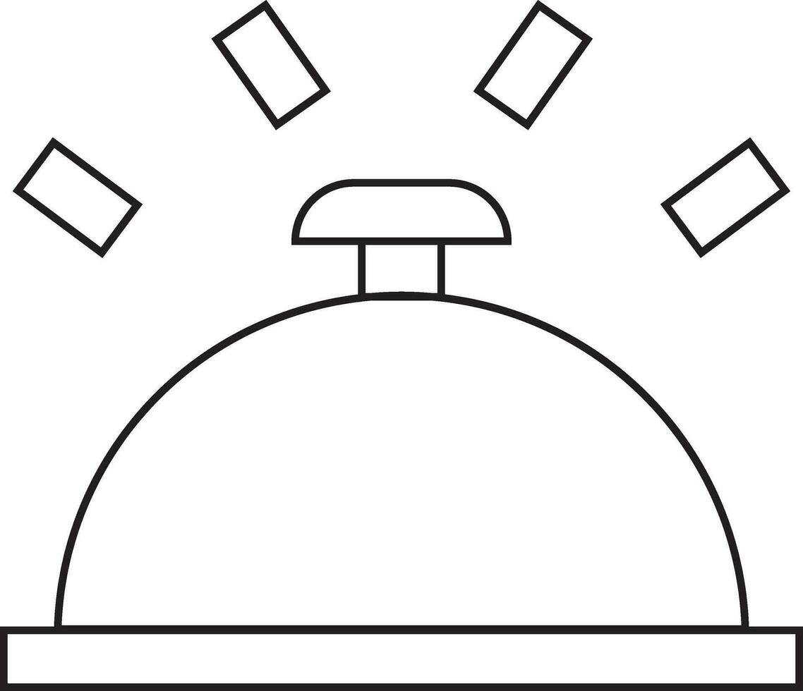 illustration de cloche icône pour un service dans accident vasculaire cérébral style. vecteur