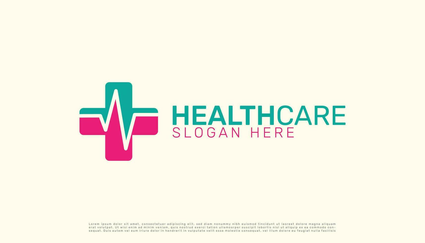 médical soins de santé logo avec plus signe et une impulsion mettre ensemble de manière créative, vecteur logo